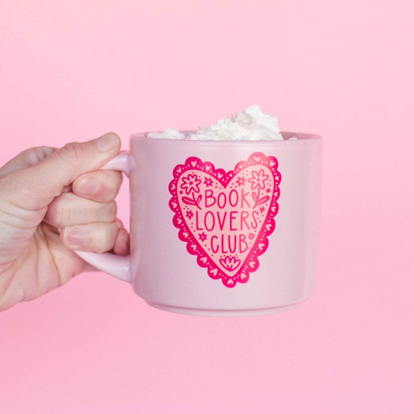 Book Lovers Club Ceramic Mug - Pink