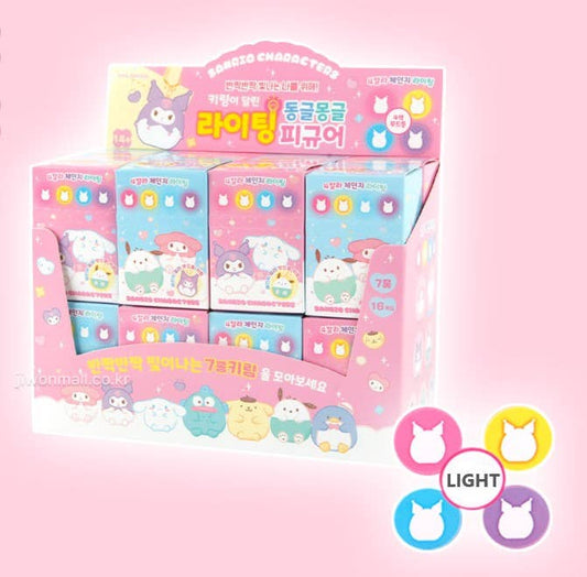 Sanrio Mood Lighting Charaters Figure Key RIng Zipper Charm