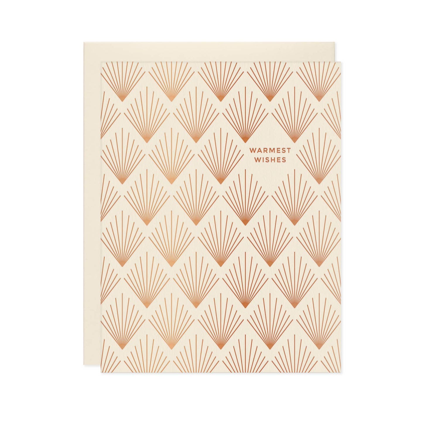 Deco Warmest Wishes Luxe Copper Foil Holiday Greeting Card