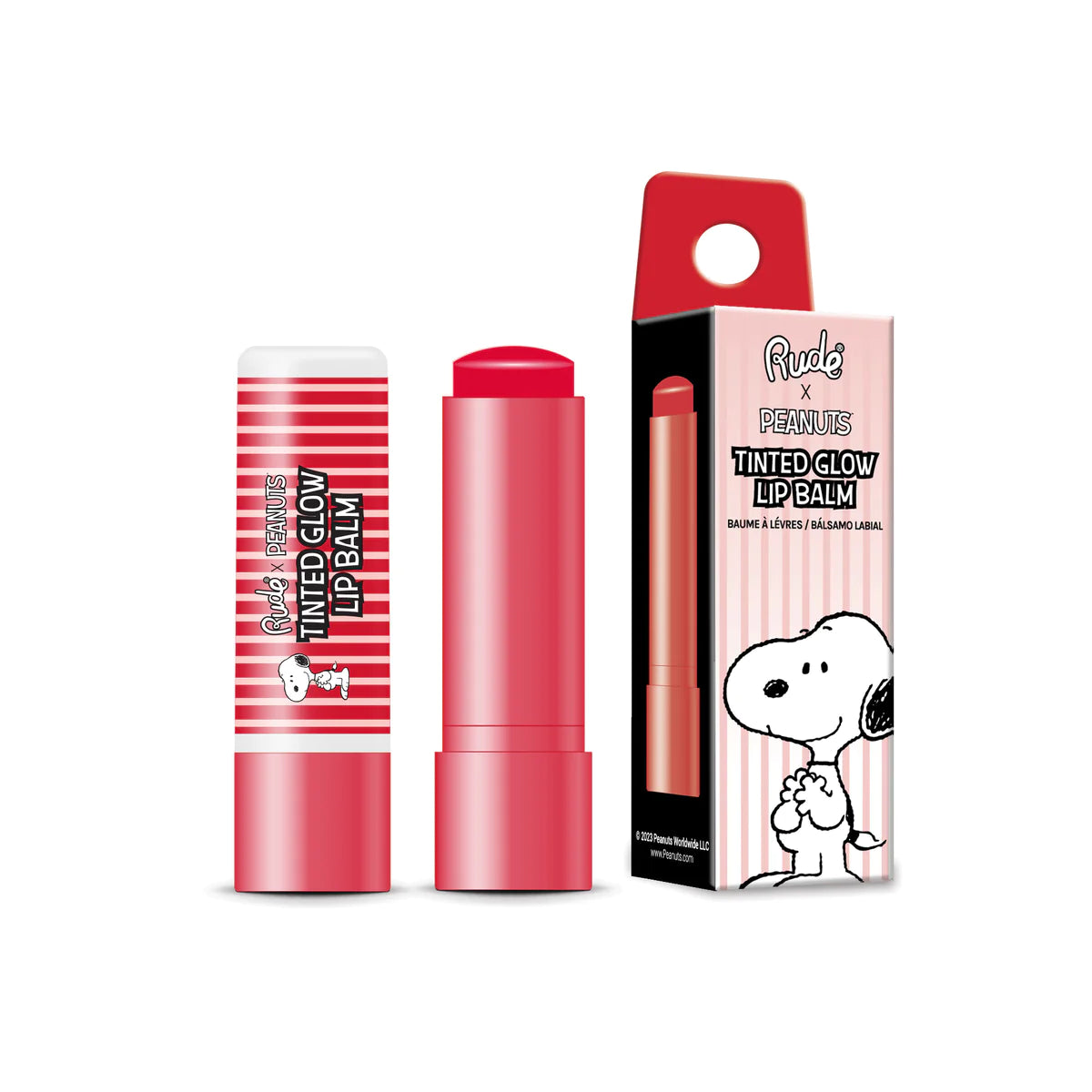 Peanuts Tinted Glow Lip Balm | Snoopy - Muted Red