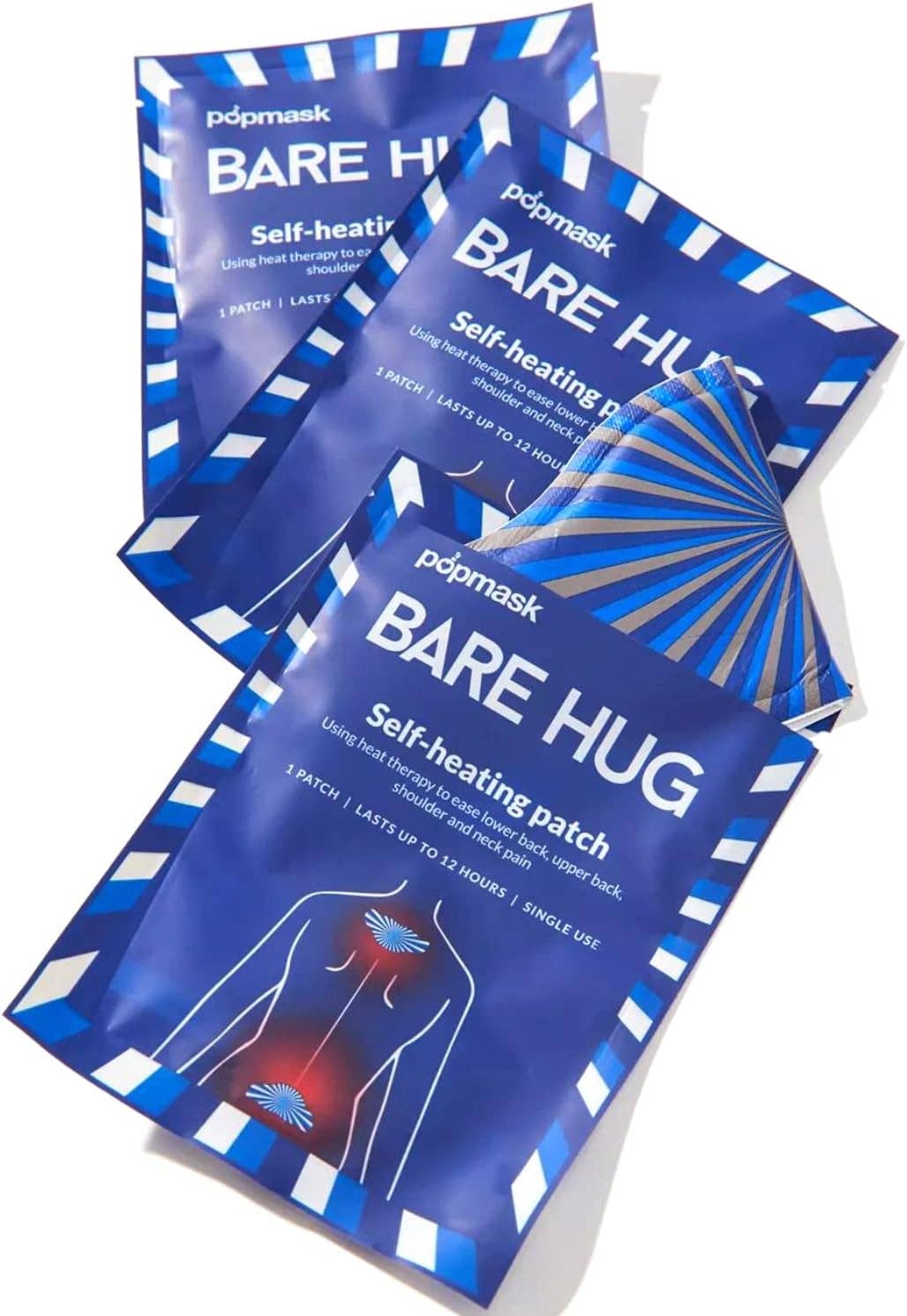 Bare Hug Muscle Self-Heating Patches 3 Pack