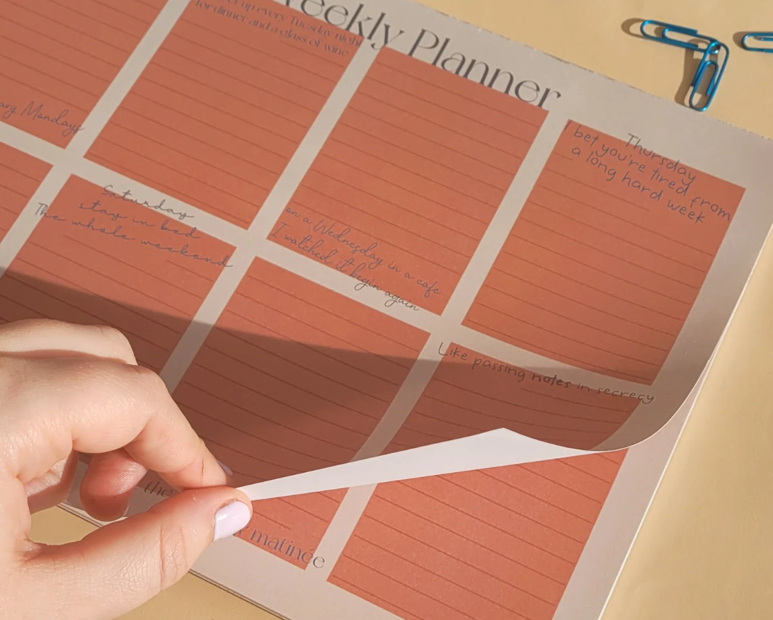 Taylor Swift Weekly Planner A4 Notepad - Lyrical