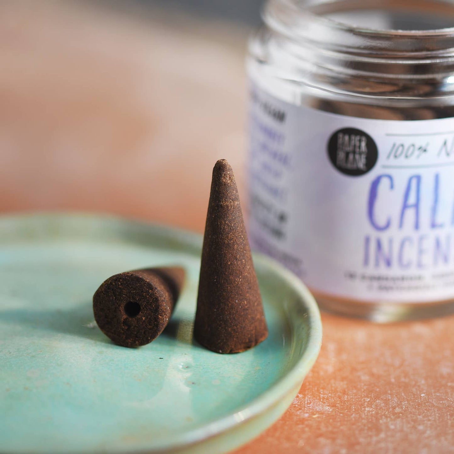 Calm Incense Jar of Incense Cones - plant based, vegan