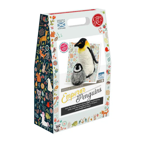 Emperor Penguins Needle Felting Craft Kit - Front & Company: Gift Store