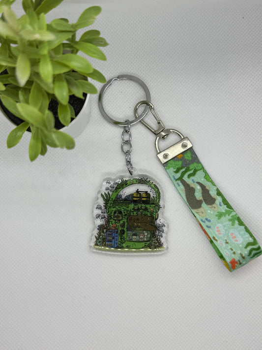 Ponyo Bucket Keychain W/ Lanyard