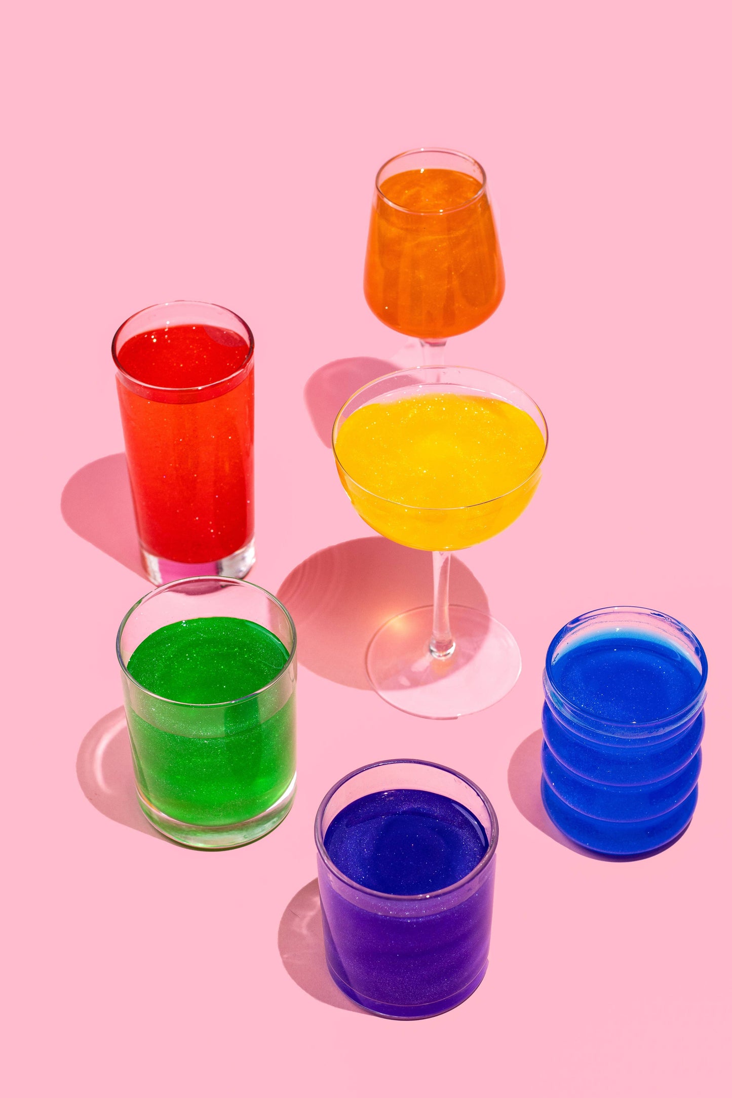 Rainbow Cotton Candy Drink Glitter Bombs