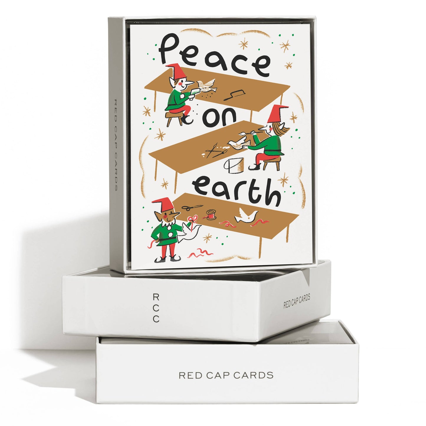 Santa's Workshop holiday greeting card