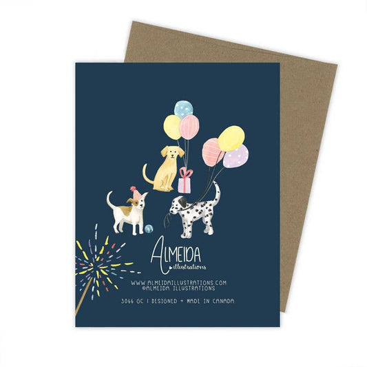 Party Dog Cake Birthday Card
