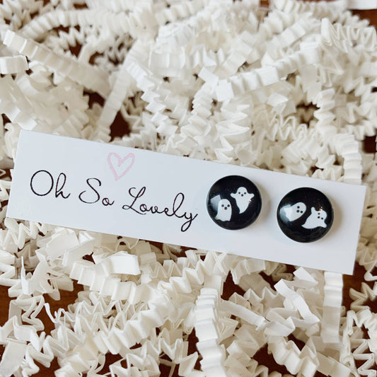Cute Spooky Ghost Stud Earrings