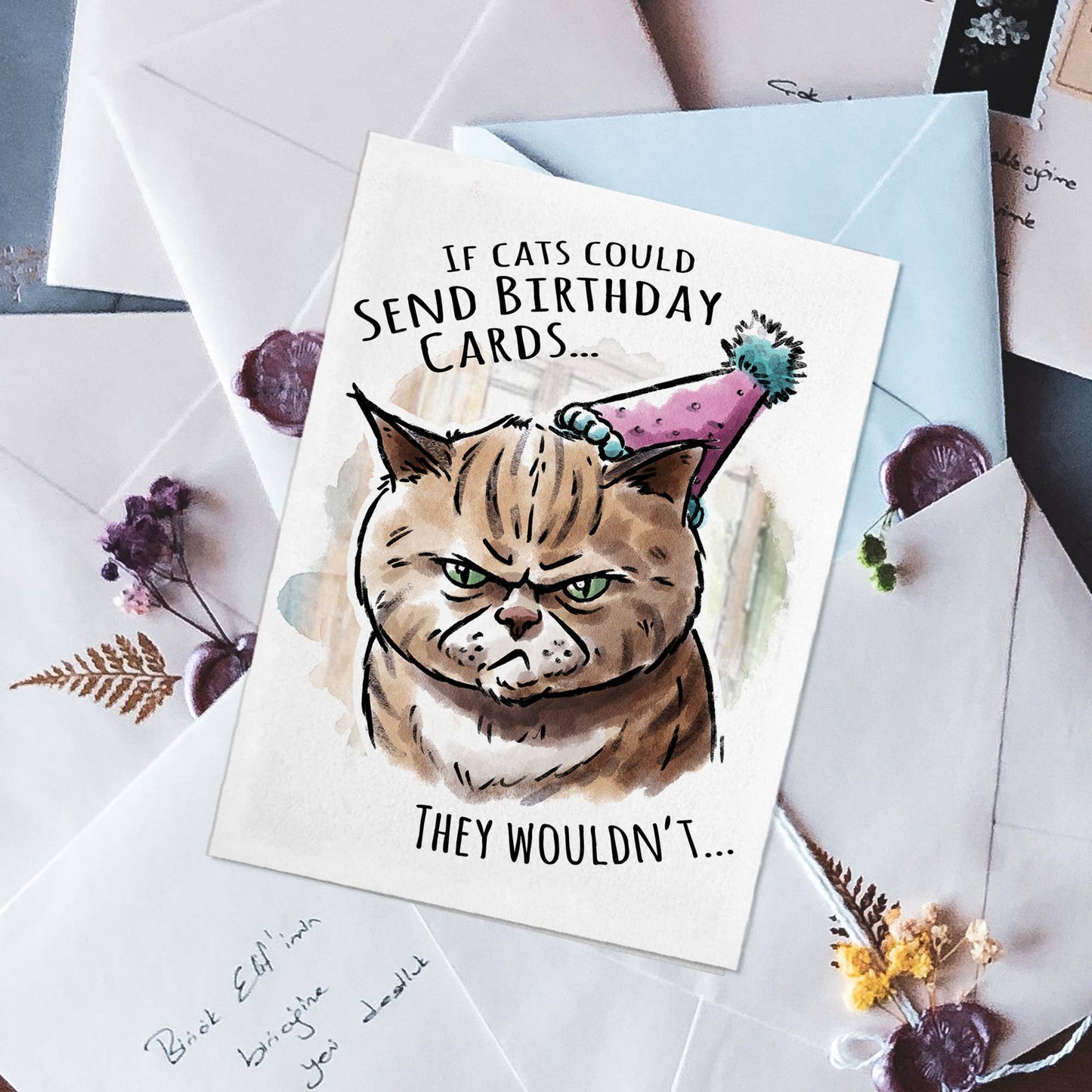 "If Cats Could.." Funny Cat Birthday Card for Friend Pet Lov