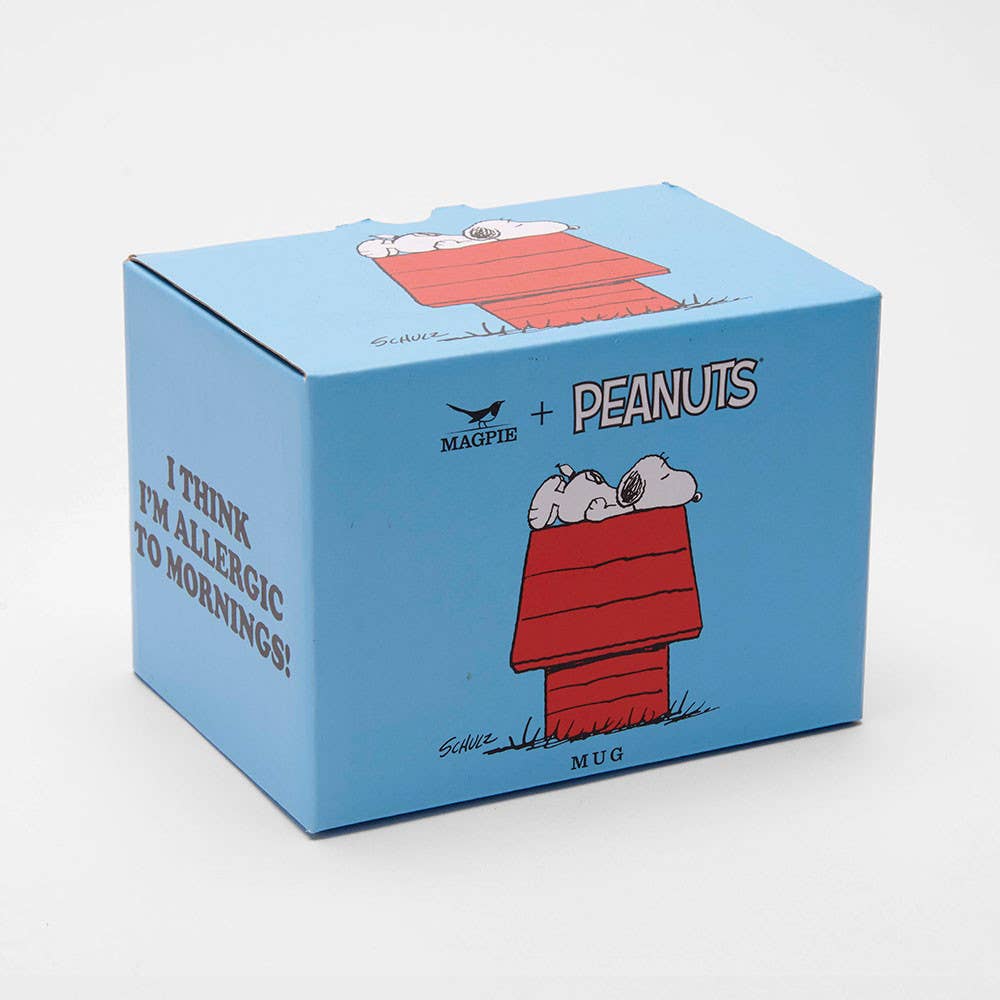 Peanuts Allergic To Mornings Mug
