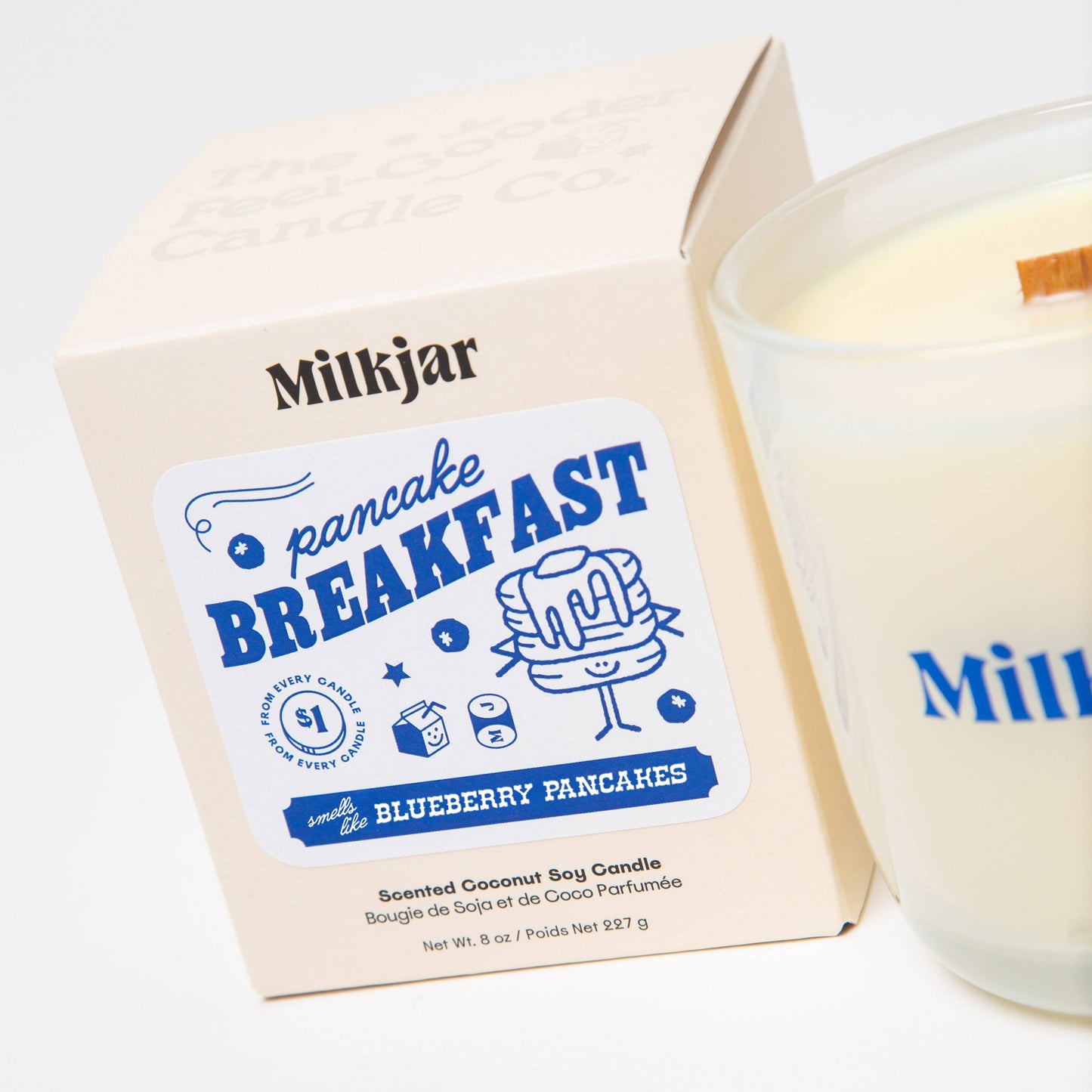 Pancake Breakfast - Butter, Syrup & Blueberry 8oz Soy Candle