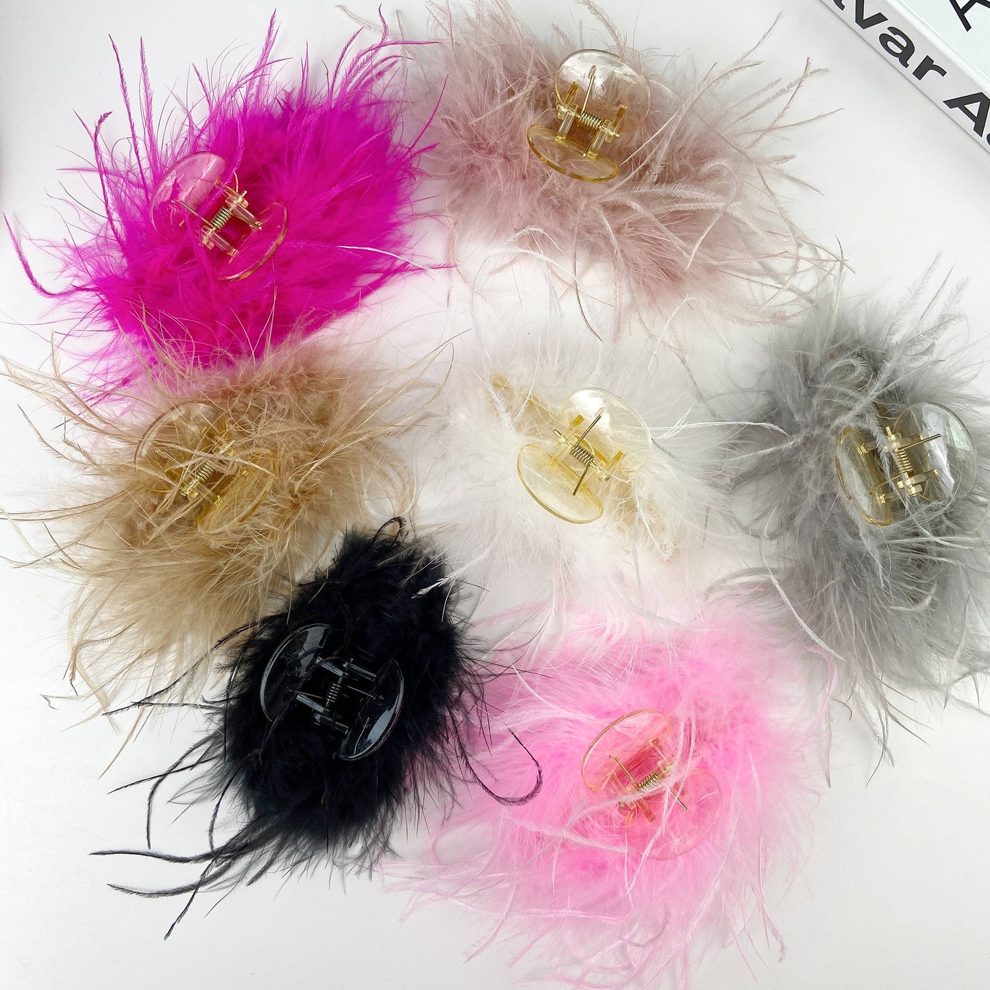 Elegant Ostrich Hair Clip