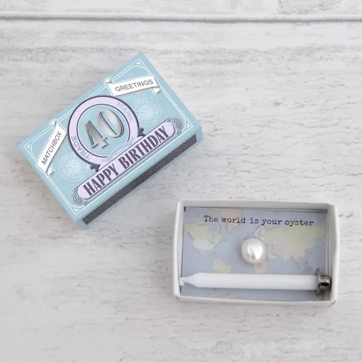Happy 40Th Bday Pearl Matchbox