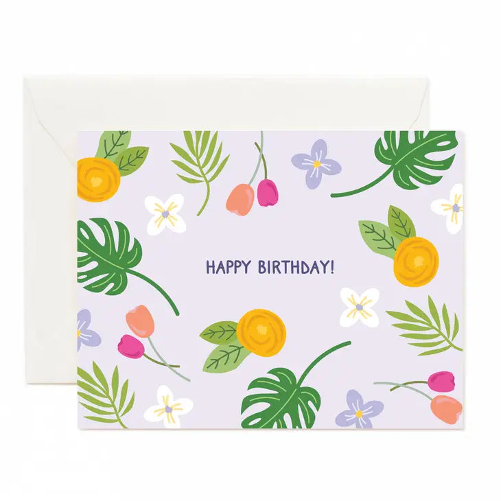 Happy Birthday! Lavender Floral Card