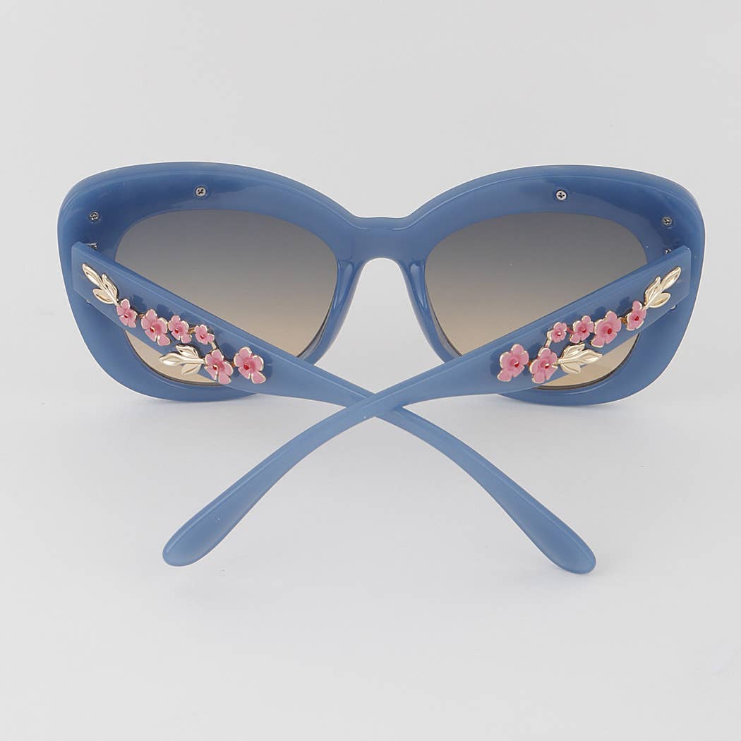 Lovely Flower Lined Cateye Sunglasses