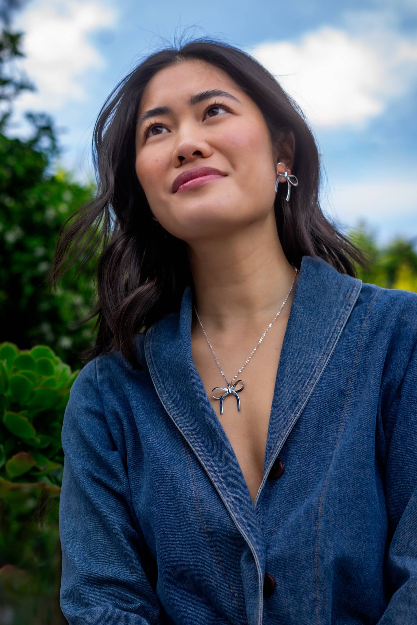 The Bow is Mine Necklace - Silver