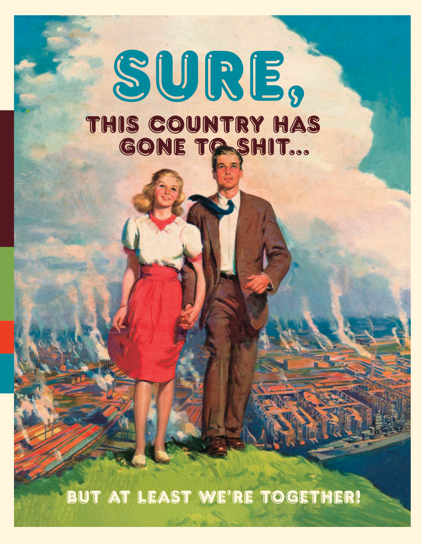 THIS COUNTRY love, friendship political greeting card