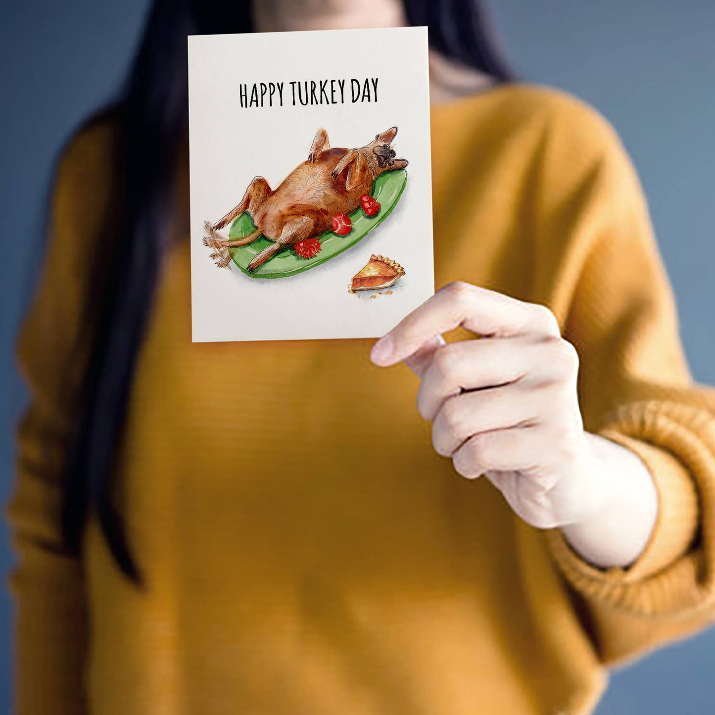 Turkey Dog Thanksgiving - Funny Thanksgiving Card