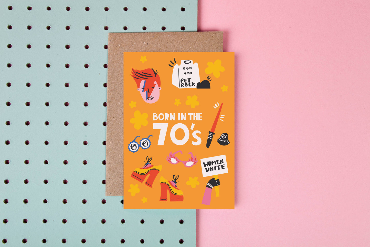 Born in the 70s - Birthday Card - 1970 - Nostalgic Age Card