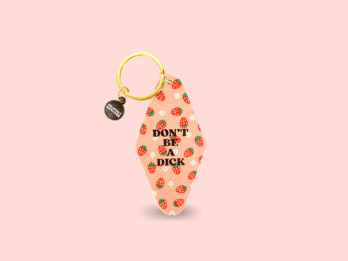 Don't Be A Dick - Strawberry & Daisy - Key Chain - Front & Company: Gift Store