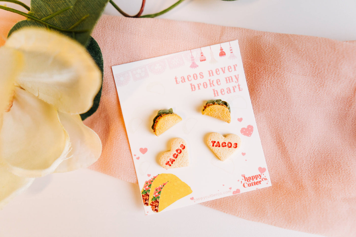 Tacos Never Broke My Heart Clay Stud Earring Pack