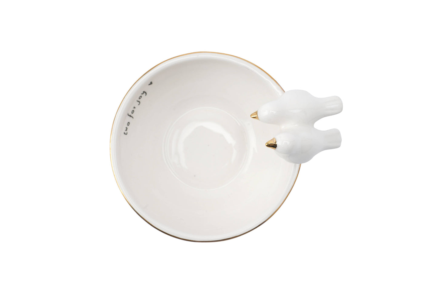 Send With Love 'Two For Joy' Lovebird Ceramic Trinket Bowl