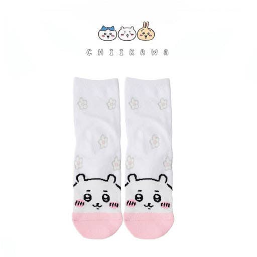 Chiikawa Flower Mid-Crew Soft Cotton Socks