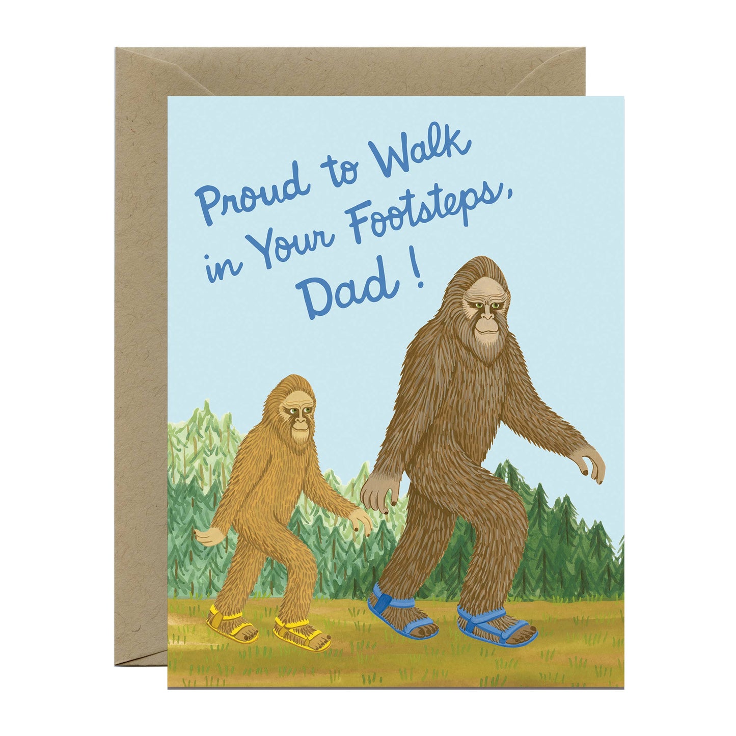 Bigfoot Dad Fathers Day Card