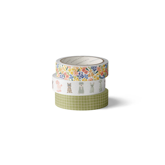 Spring Meadow Washi Tape Set | Boxed Set of 3