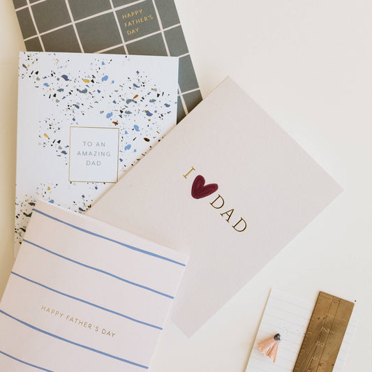 Dad Heart Cream Card