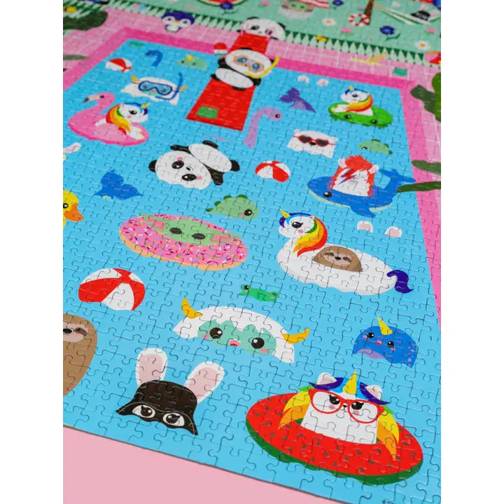 Pink Pool 1000 pieces Jigsaw puzzle