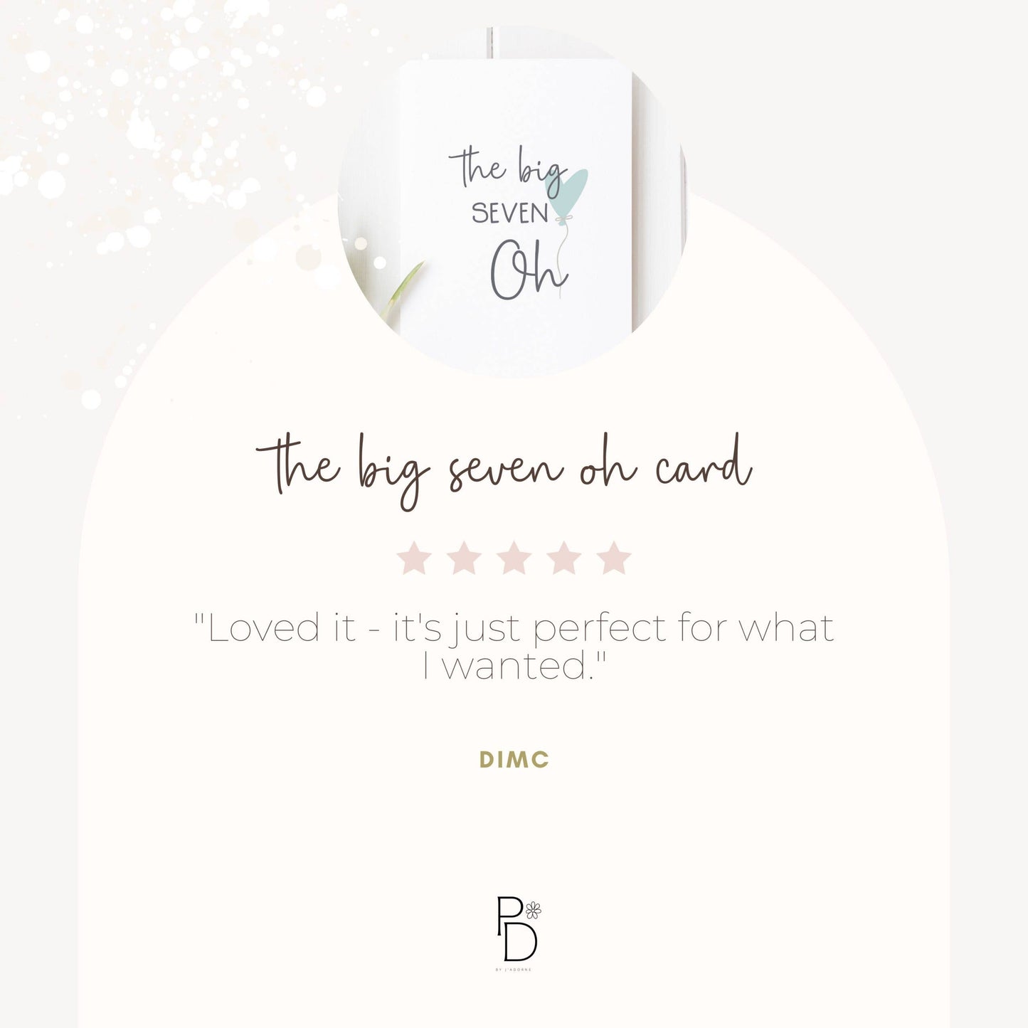 The Big Seven Oh Card