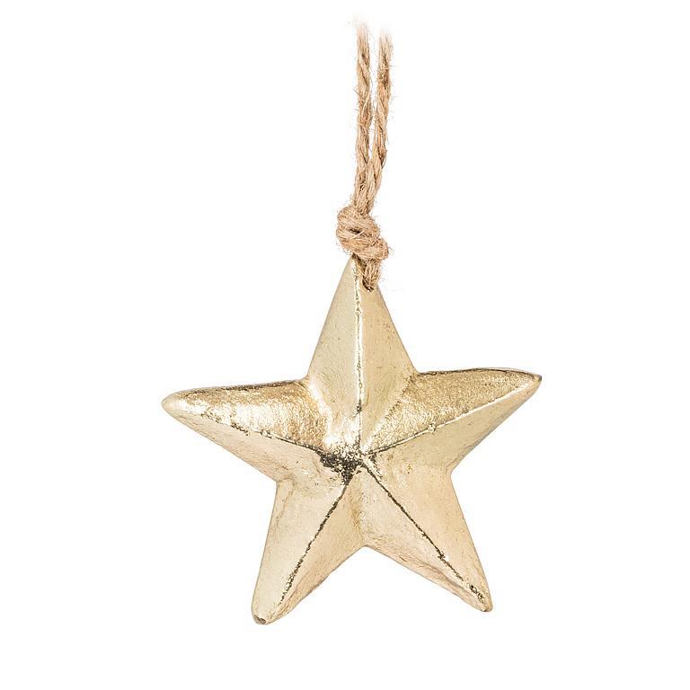 Simply Star Ornament in Jar Gold 3"