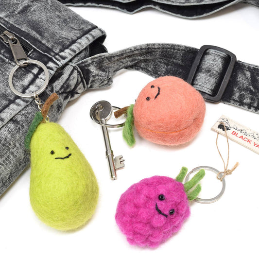 Felt Keychain - Peach Felt Keyring