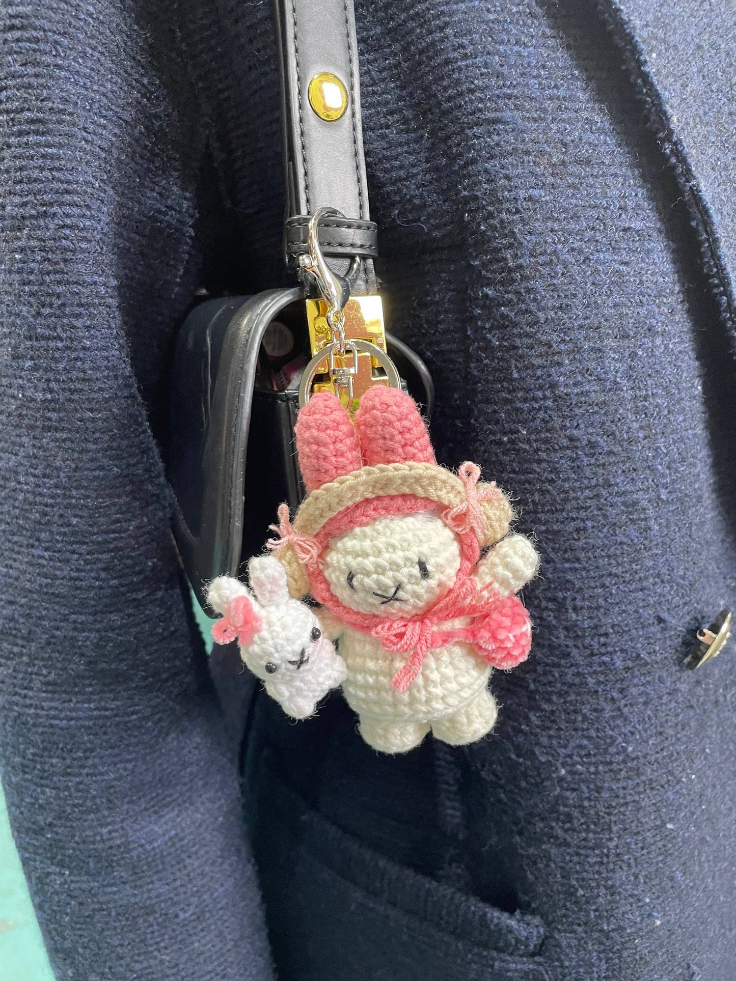 Crochet Miffy Keychain, Amigurumi Bunny, Handmade StuffedToy
