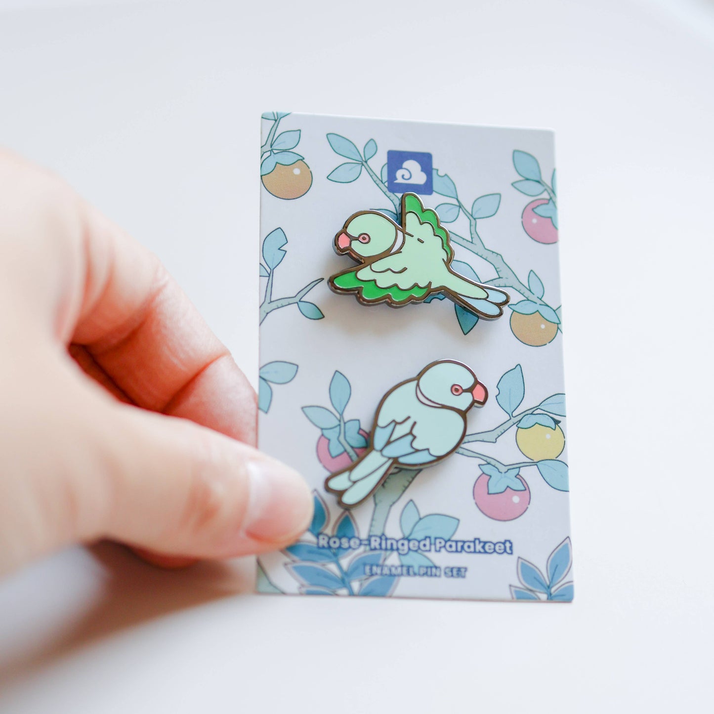 Enamel Pin - Rose-Ringed Parakeets Pin Set