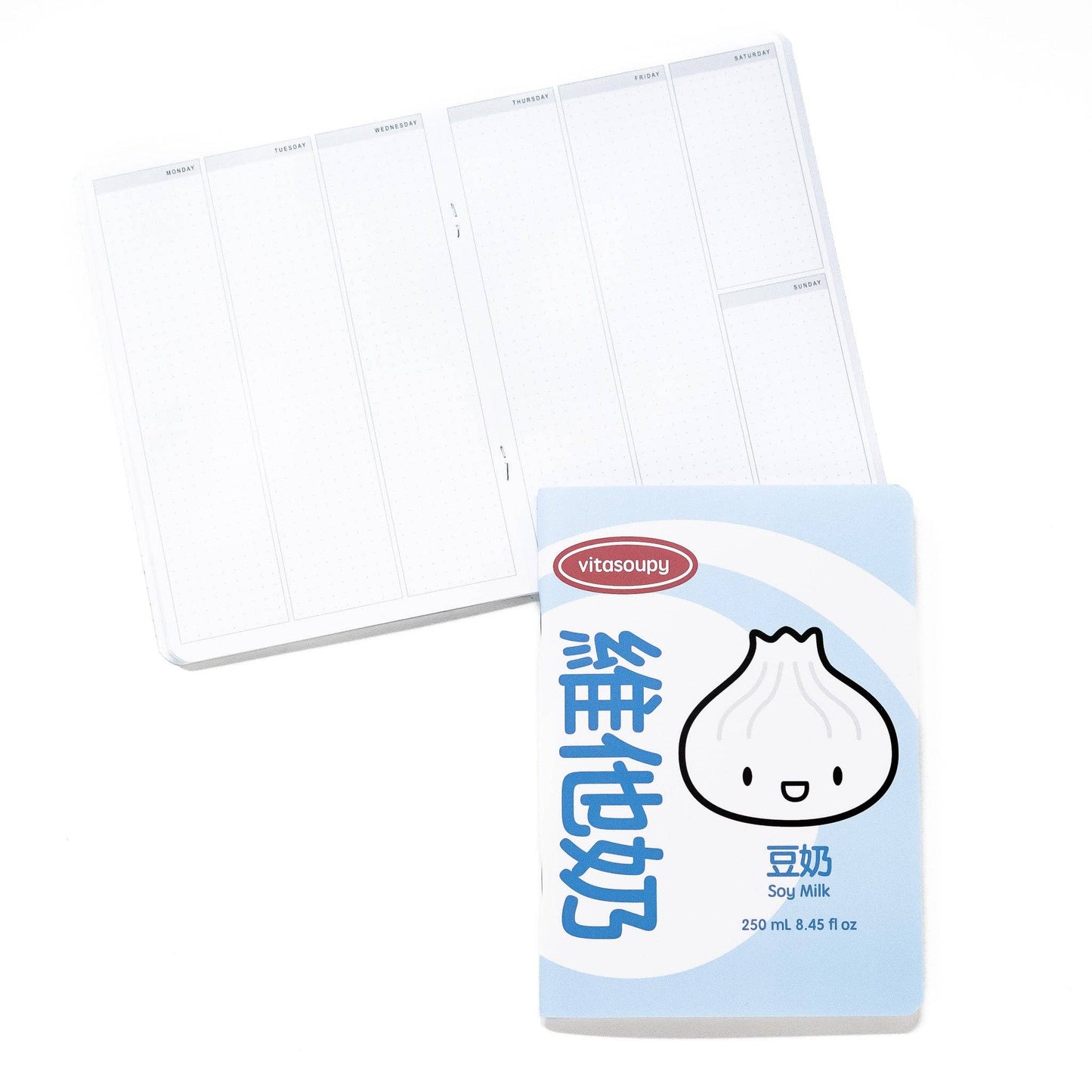 Undated Weekly Vertical Planner - Soy Milk - B6 (Half Year)