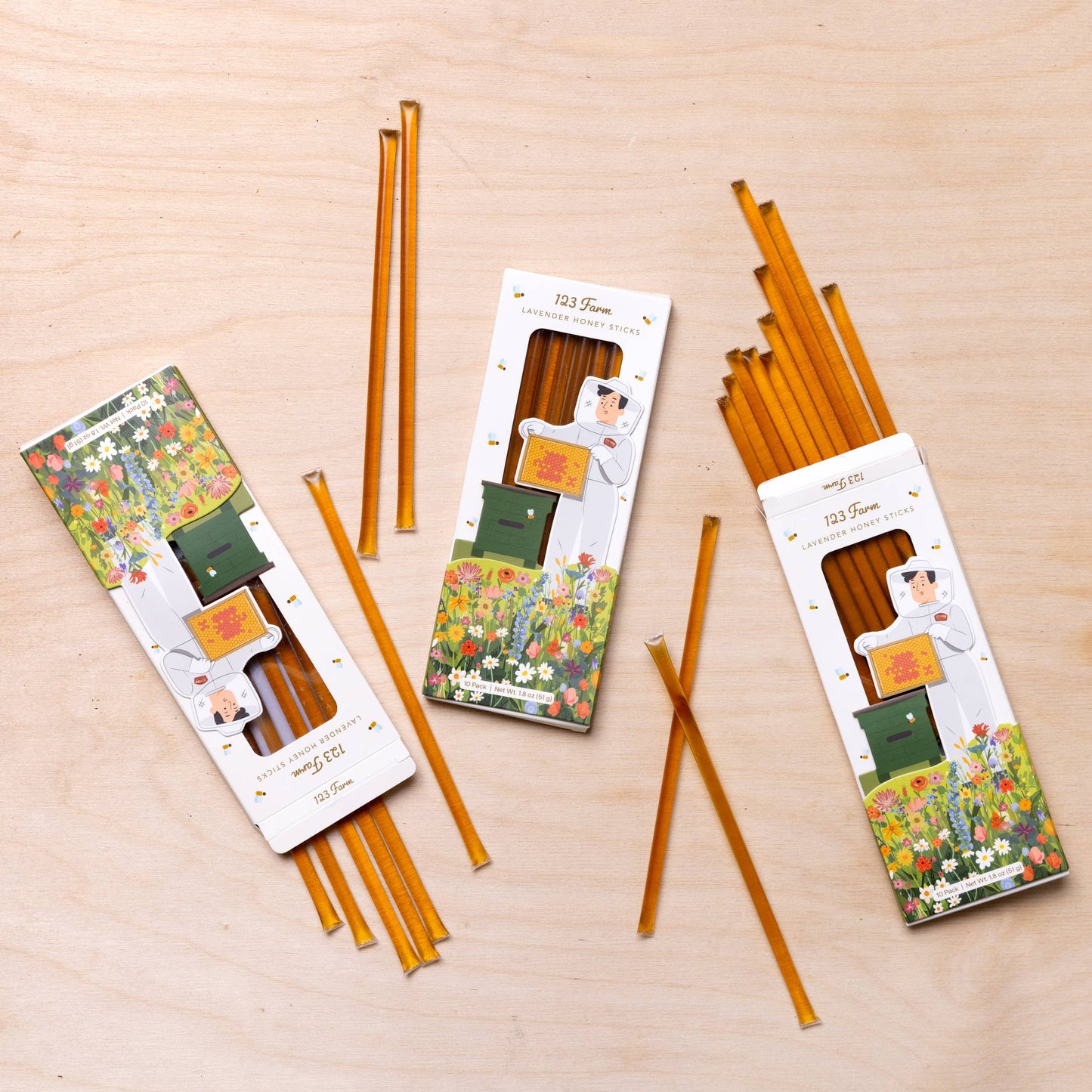 Lavender Honey Sticks 10 Pack with Storybook Style Design