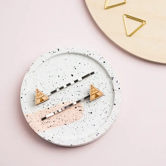 Wooden Teepee Hair Slides