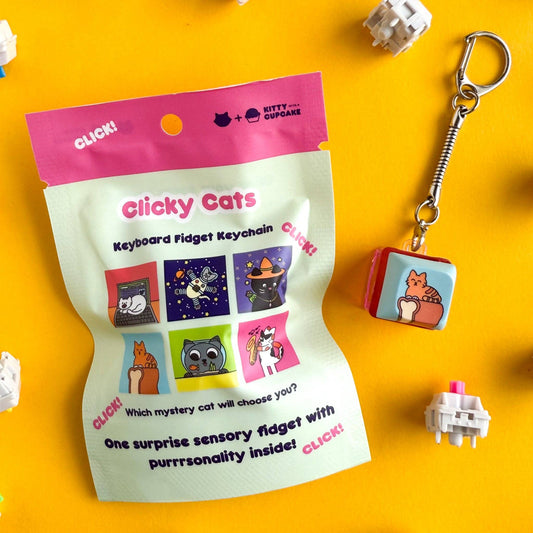 Clicky Cats Fidget Keychain - Blind Bag