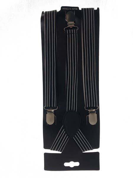 Black & White Stripe Suspender