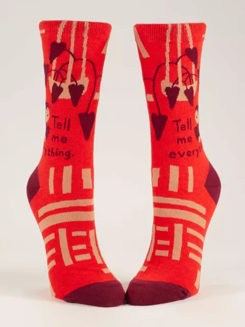 TELL ME EVERYTHING CREW SOCKS