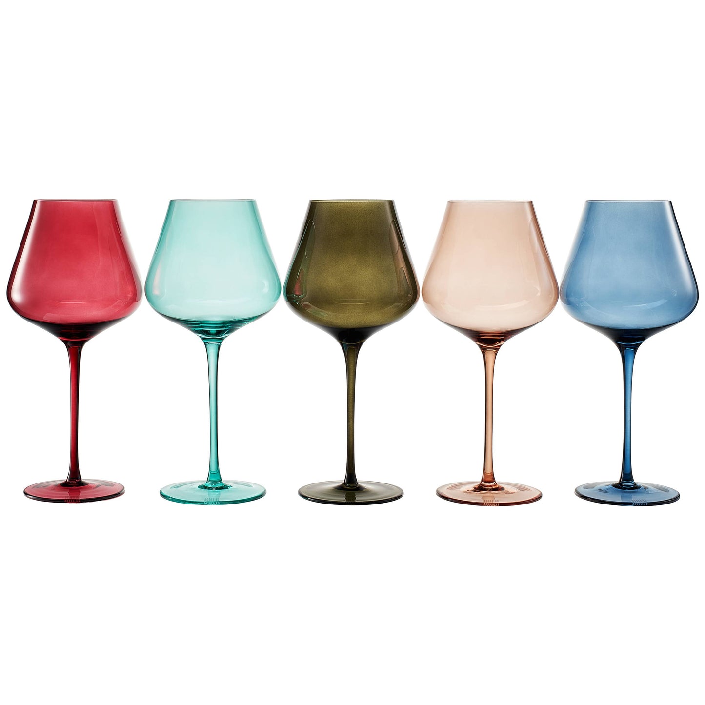 Colors of Rome, Italy City Wine Glassware | Set of 5, 20 OZ