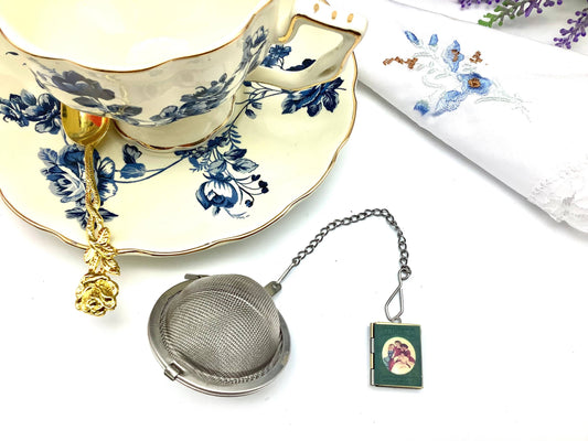 Tea Ball infuser Little Women Classic book jewel locket