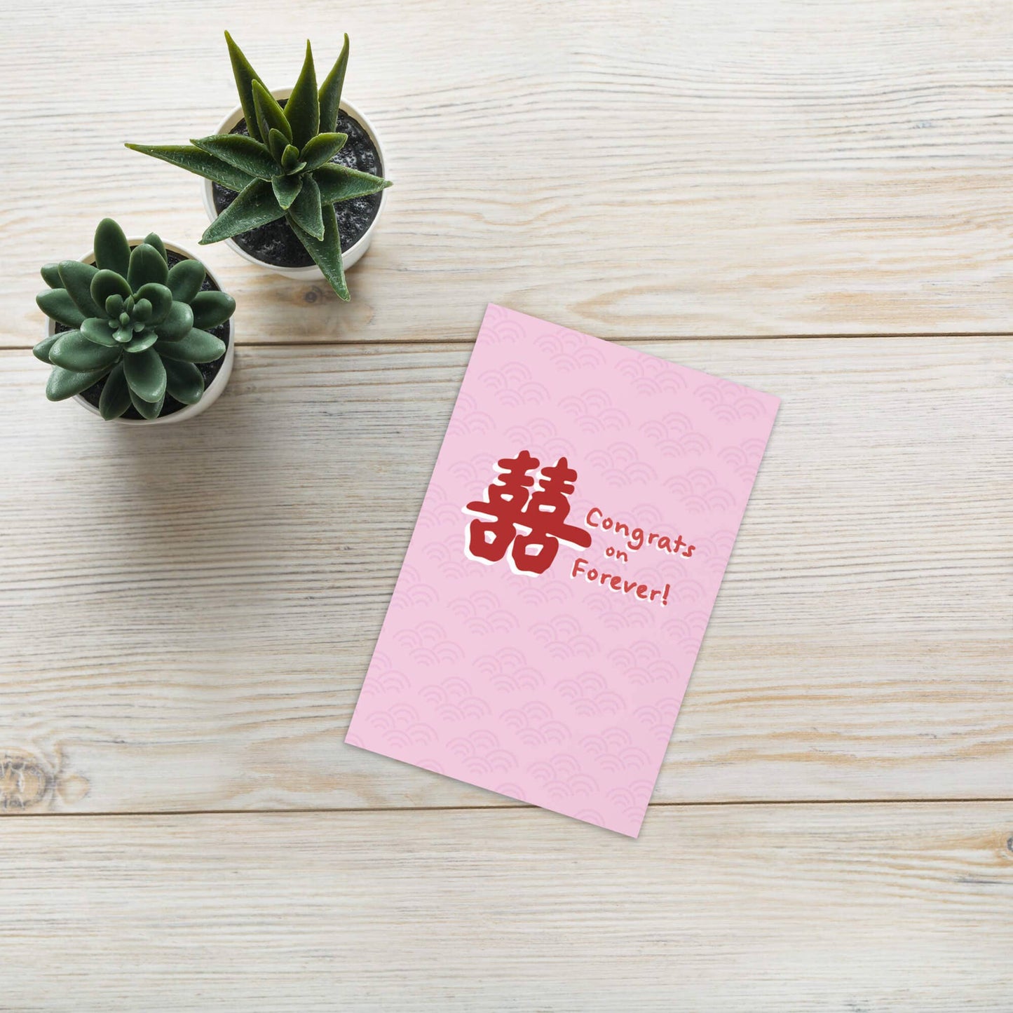 Congrats on Forever! Asian Wedding Cards | Chinese Viet Double Happiness