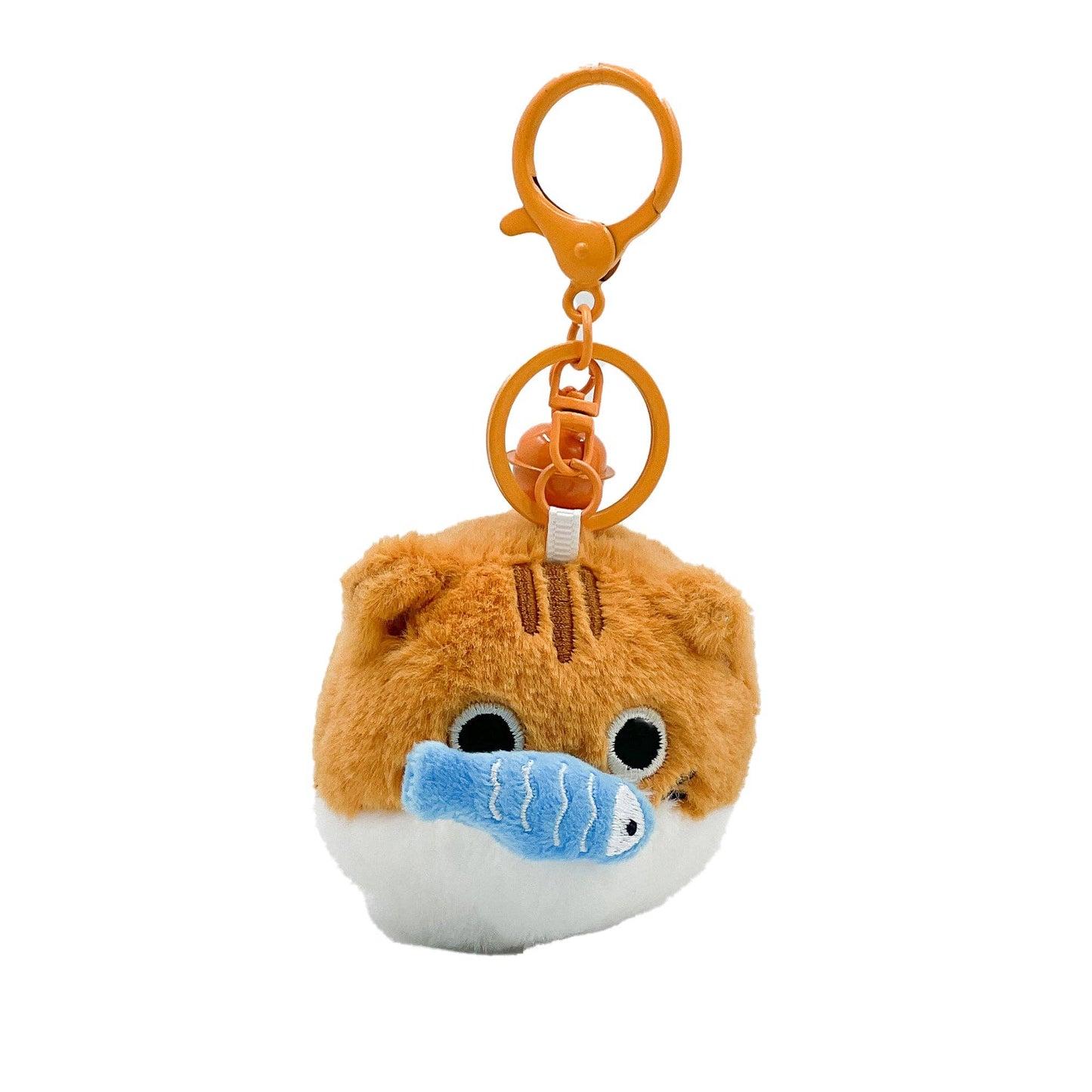 Pull On Me Keychain- Orange Kitty and Fish