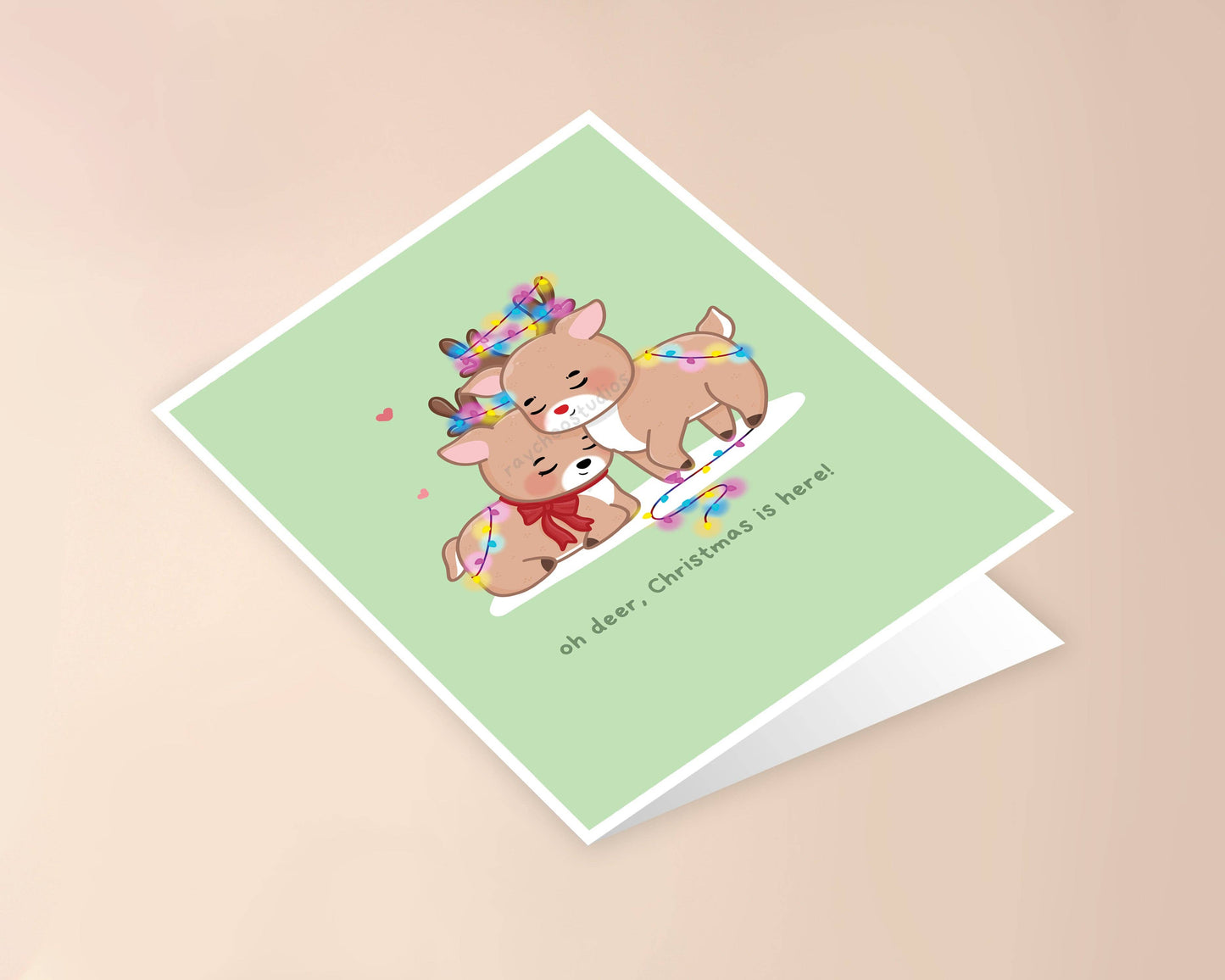 Oh Deer, Christmas is Here Card