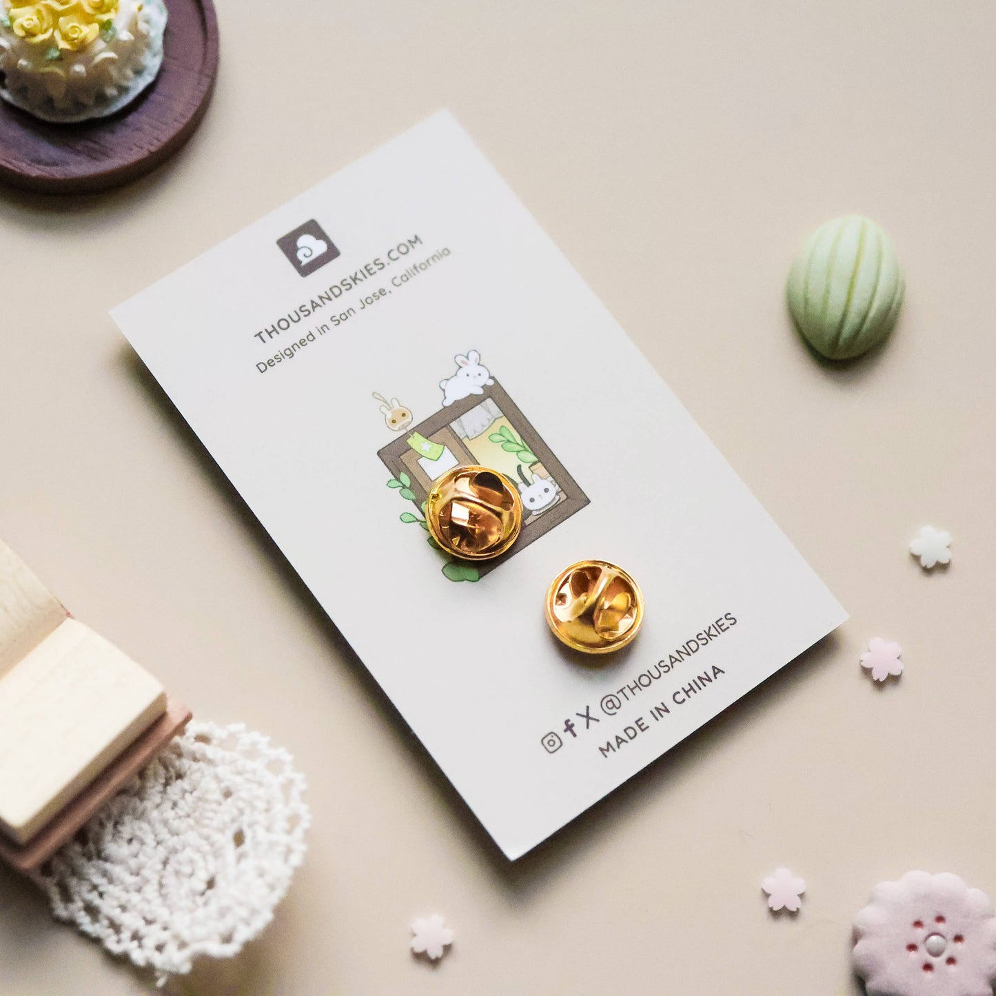 Enamel Pin - Jasmine Milk Tea Bunny