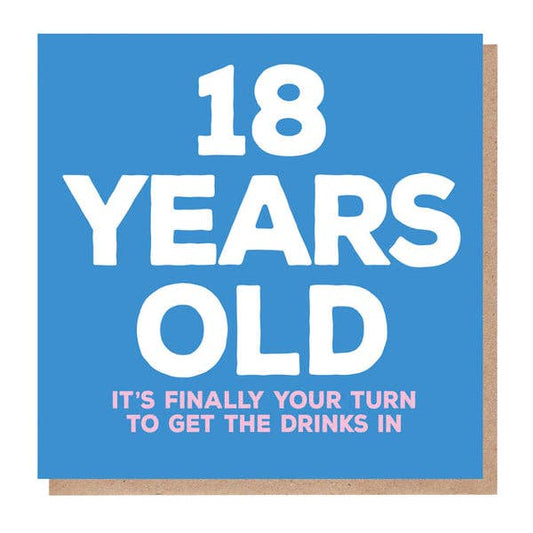 18 Years Old Card - Funny Birthday Card